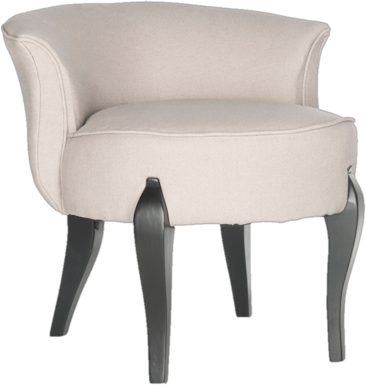 Sandstrom French Leg Linen Vanity Chair