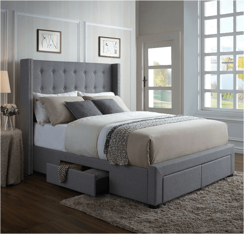 Aadya Tufted Upholstered Storage Standard Bed