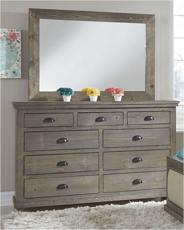 Lockridge 9 Drawer Dresser with Mirror