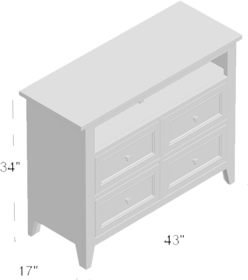 Jarman 2 Drawer 43" W Media Chest