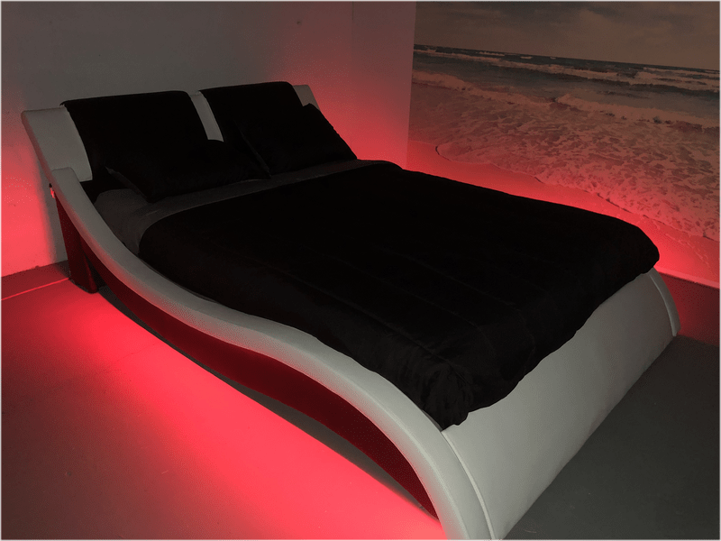 Abygaël Upholstered Low Profile Sleigh Bed