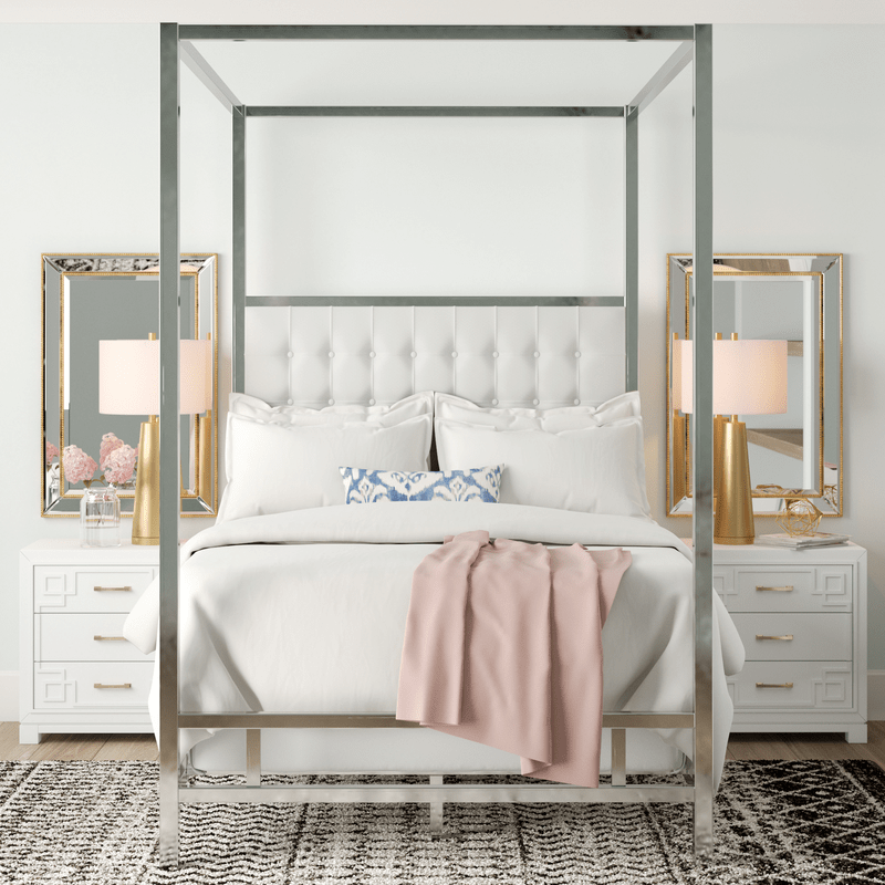 Pettaway Tufted Low Profile Canopy Bed