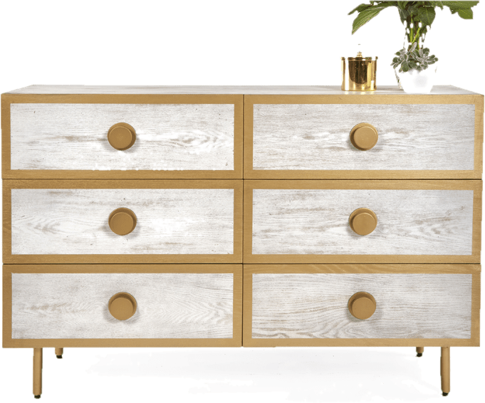 Connell Wood 6 Drawer Double Dresser