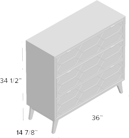 Estelle 3 Drawer Accent Chest