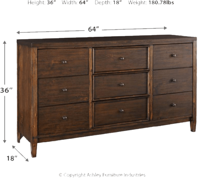 Meilani 9 Drawer 64.25'' W Double Dresser