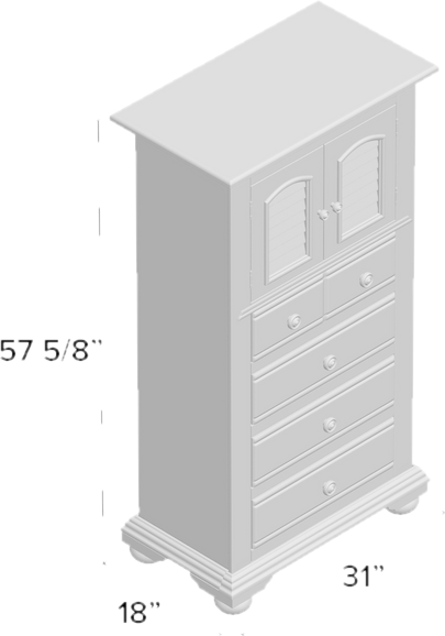 Garrano 4 Drawer 31" W Combo Dresser