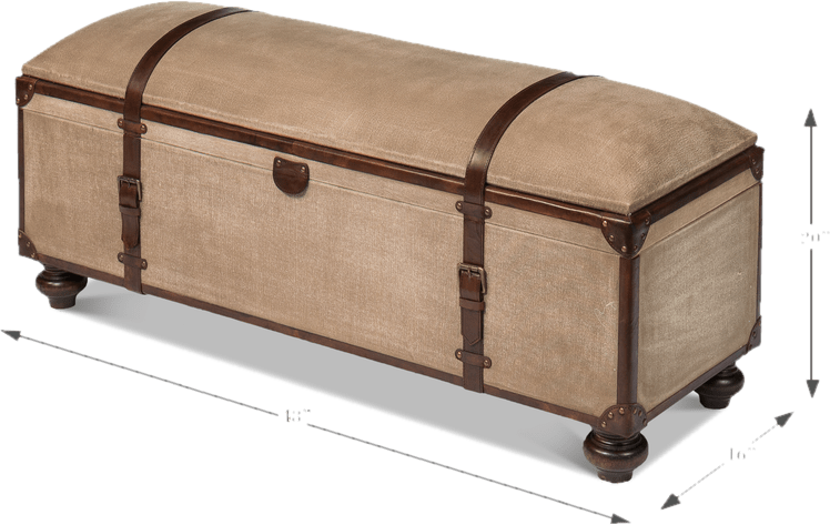 Moorman Leather Storage Bench