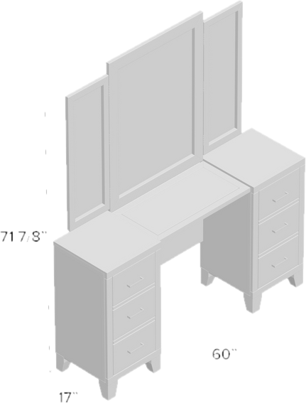 Berne 6 Drawer Dresser with Mirror