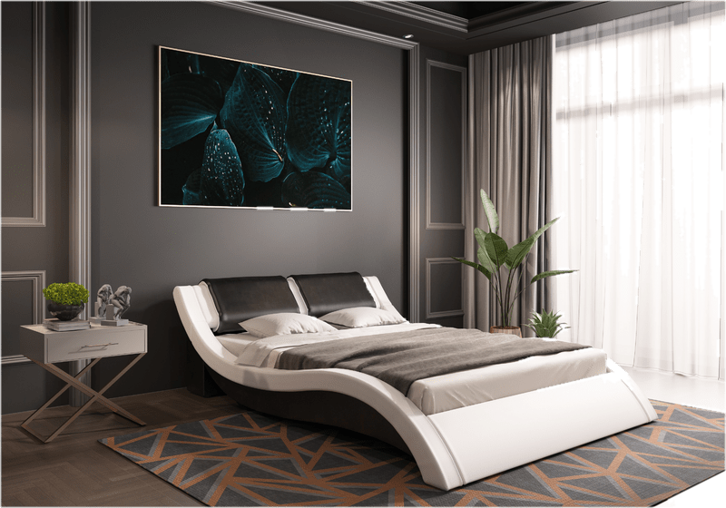 Abygaël Upholstered Low Profile Sleigh Bed